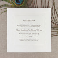 Invitation de jour élégante en relief de luxe 710gsm de luxe