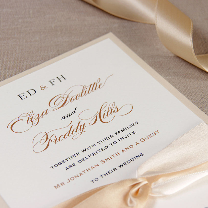 Duchess French Satin Board Wedding Day Invitation