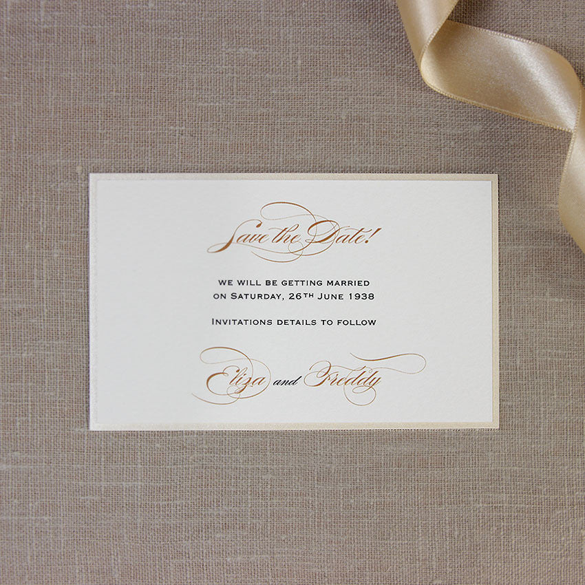 Satin Board Save the Date & Rsvp Card