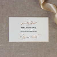 Satin Board Save the Date & RSVP Card