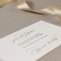 Satin Board Save the Date & Rsvp Card