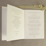 Embossed Damasque Order of Service / Menu