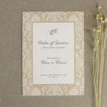 Embossed Damasque Order of Service / Menu