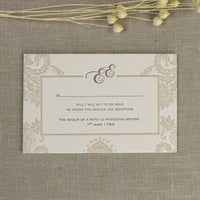 Embossed Damasque Reply, Rsvp Card