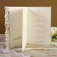 Ordre de service floral blanc / menu