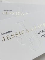 MINIMO | Monogramma di lusso e lamina tipografica da 710 g/m² Salva la data