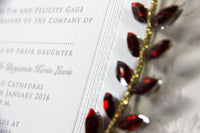 Debossed 710gsm Luxury Letterpress Elegant Day Invitation