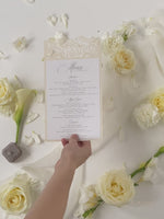 Classic Elegance Champagne Laser cut Menu