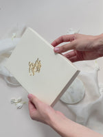 Luxury Boxed Wedding Invitation Pocket Envelope & Wax Seal and Modern Mirror Gold Plexi Wedding Invitation with Rsvp & Menu Options