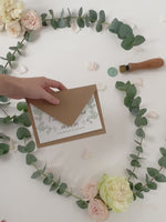 Green Eucalyptus Watercolour Leaf Rustic Wedding Save the Date