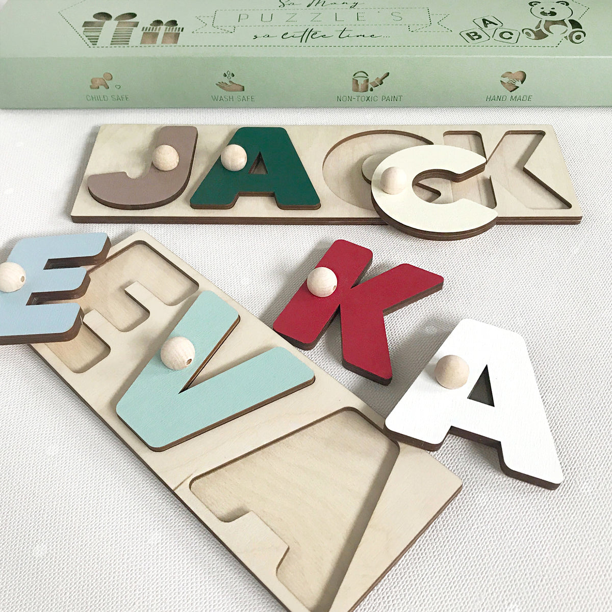 Personalised Wooden Puzzles | With Pegs |  Matching Games