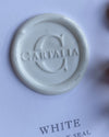 Sigillo di ceralacca in bianco opaco