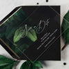 Salva la data calligrafia moderna perspex acrilico trasparente trasparente - inciso