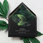 Salva la data calligrafia moderna perspex acrilico trasparente trasparente - inciso