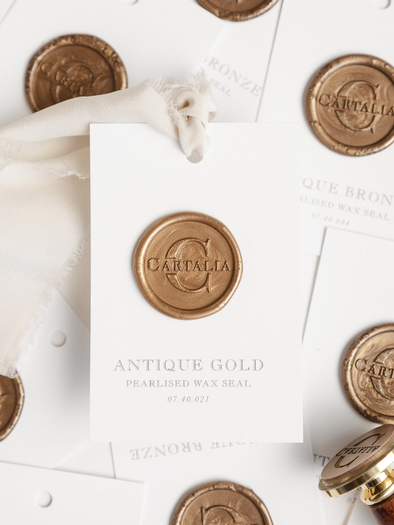 Wax Seal in Antique Gold Pearlised