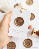 Wax Seal in Antique Bronze Pearlised