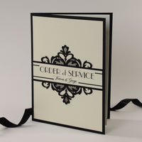 Art déco Great Gatsby Luxury Gatefold Laser Cut Order of Service / Menu