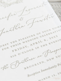 Custom Watercolour Venue Invitation with on Vellum with Wax Seal | SAMPLE