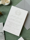 Custom Watercolour Venue Invitation with on Vellum with Wax Seal | SAMPLE