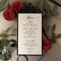 Black Opulence Luxury Laser Cut Menu