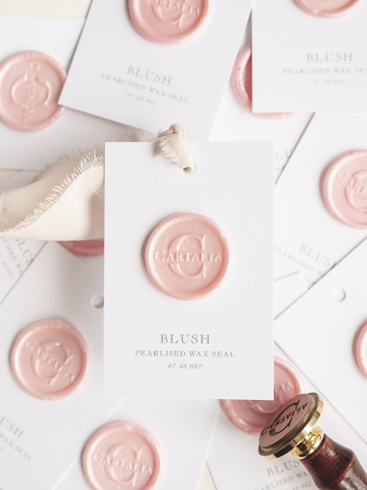 Wax Seal Stamp in Blush Pearlised