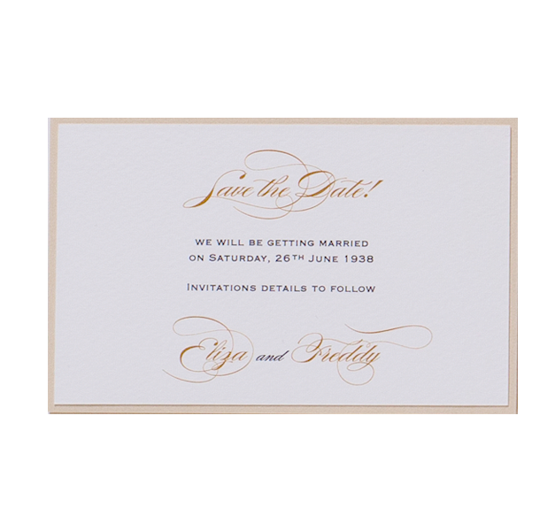 Satin Board Save the Date & Rsvp Card