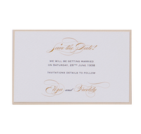 Satin Board Save the Date & Rsvp Card