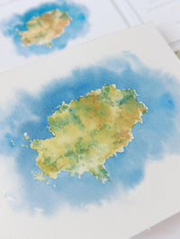 Ibiza Beach & Destination Watercolor Pocket | Commission sur mesure A&S