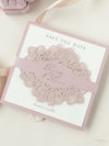 Save the Date LaserCut Intricate Orchid  Wedding Card