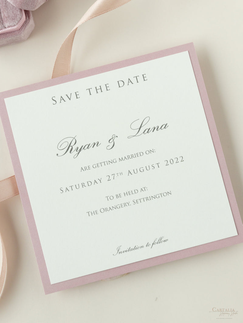 Salva la data Biglietto di nozze con orchidea intricata LaserCut