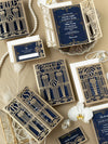 Numero di tavolo per il taglio laser Art Déco dorato del Grande Gatsby