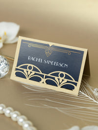 Golden Art Deco Great Gatsby Laser Cut Place Card