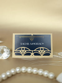 Golden Art Deco Great Gatsby Laser Cut Place Card