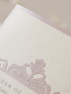Blush and Cream Luxury Laser cut Order of Service / Menu
