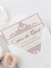 Blush and Cream Collection Laser cut Save the Date Wedding Card