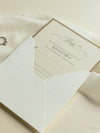 Set di inviti di nozze con taglio laser romantico cancello ornamentale con RSVP e fascia addominale personalizzata