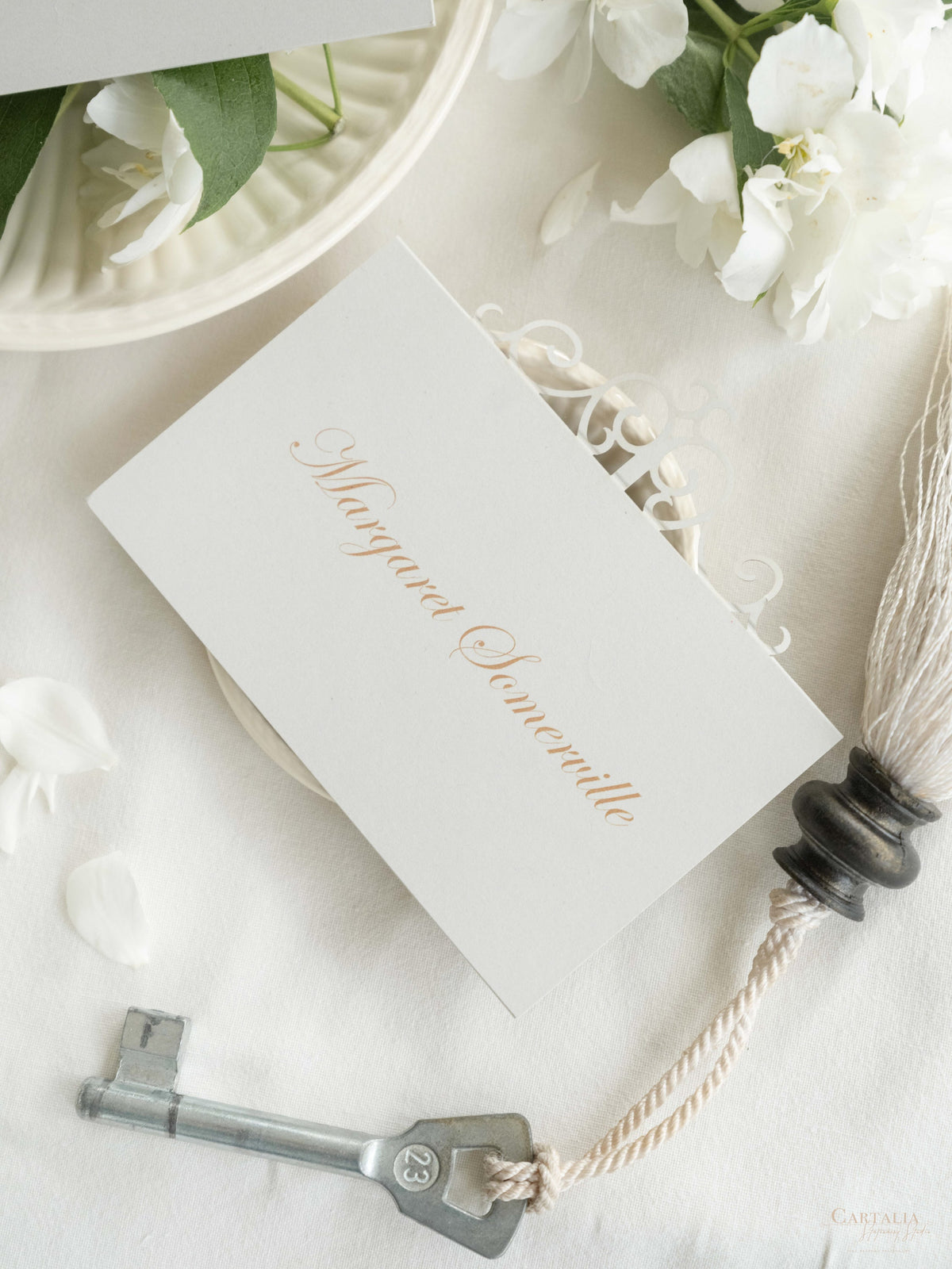 Ornamental Laser Cut Place card