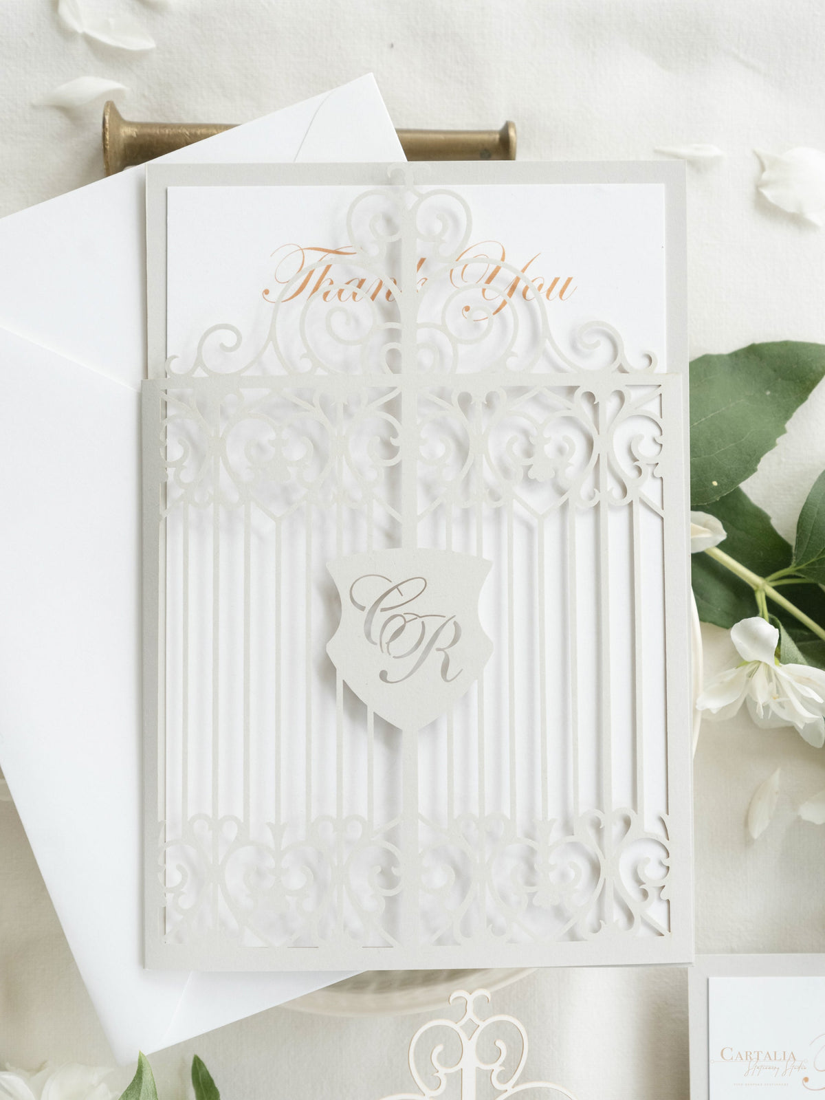 Ornamental Gate Laser Cut Thank You Cards