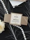 Cancello dorato Hollywood Lasercut, invito a nozze Grande Gatsby con monogramma della fascia di pancia