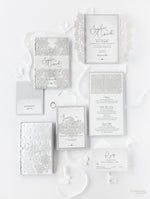 White Winter, un menu tagliato al laser con fiocchi di neve