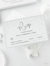 White Winter a Snowflake RSVP Card