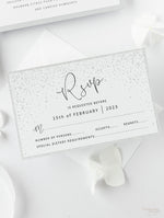 White Winter a Snowflake RSVP Card