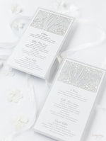 White Winter, un menu tagliato al laser con fiocchi di neve