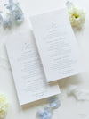 Carte menu delicate e lussuose in rilievo con dettagli di perle