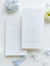 Carte menu delicate e lussuose in rilievo con dettagli di perle