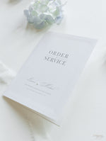 Embossed Order Of Service with Pearl Detail