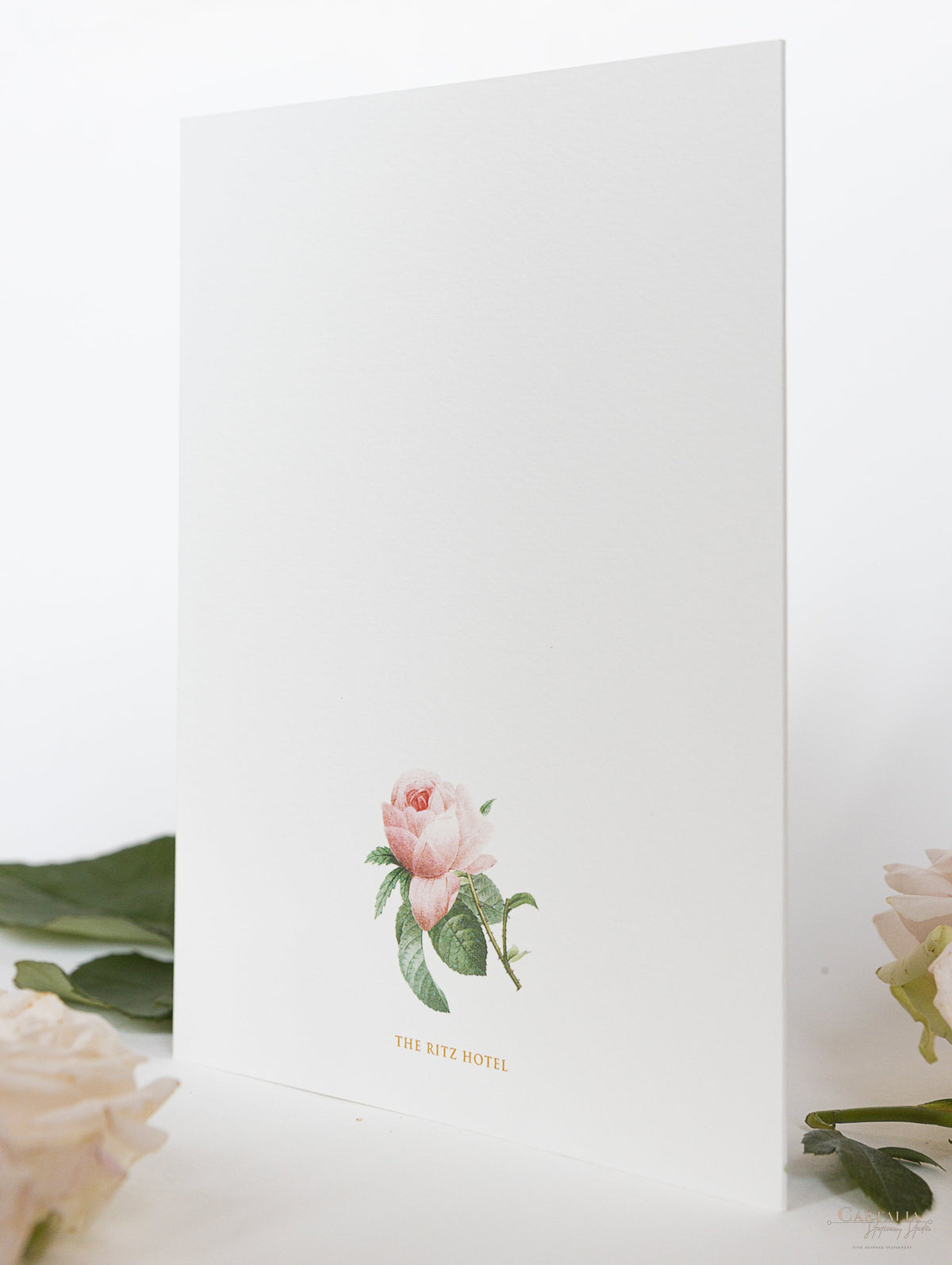 Menù romantico di lusso con rose