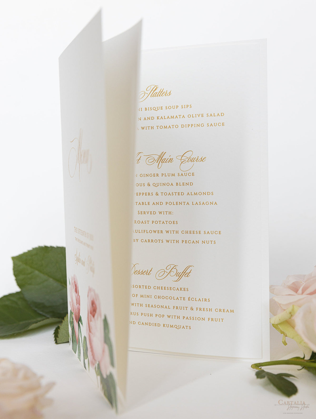 Luxury Romantic Roses Menu