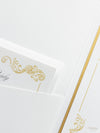 Set da sposa in oro regale, tasca quadrata in avorio, lamina d'oro e crema con lamina d'oro
