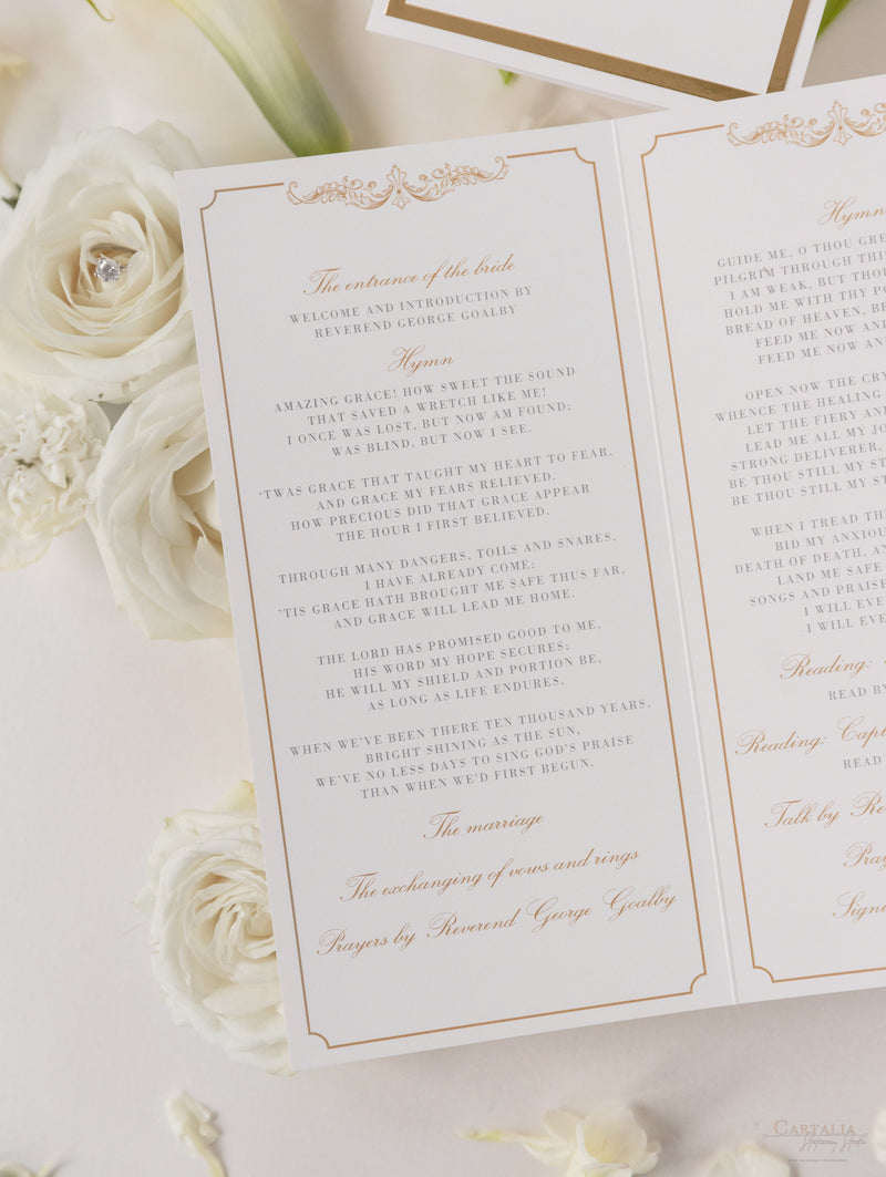 Luxury Gold Foil Order of Service